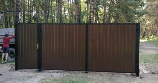 Купить распашные ворота из профнастила Сегежа, цена от 2720 руб.